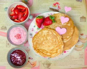 Vegan Chocolate Chips Valentines Day Pancakes