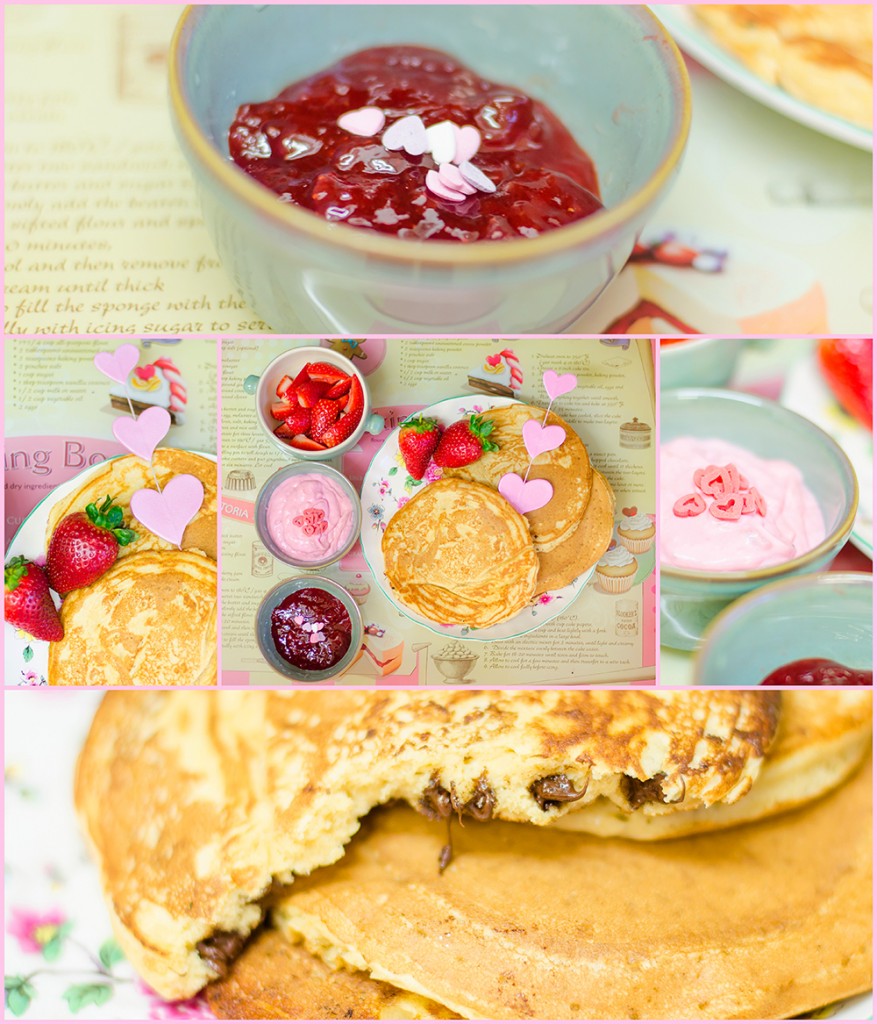 Vegan Valentines Chocolate Chips Pancakes