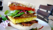 Mostest Ultimate-est Breakfast Sandwich in the History of the Universe by The Sexy Vegan. Click on the photo for the full recipe