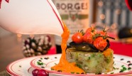Vegan Bubble and Squeak with Pepper Cranberry Gravy